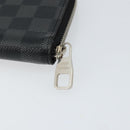 LOUIS VUITTON Damier Graphite Zippy Wallet Vertical N63095 LV Auth 140764-8