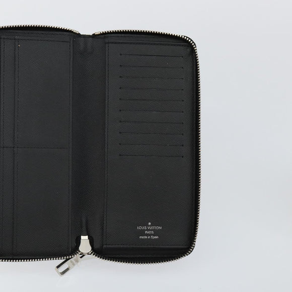 LOUIS VUITTON Damier Graphite Zippy Wallet Vertical N63095 LV Auth 140764