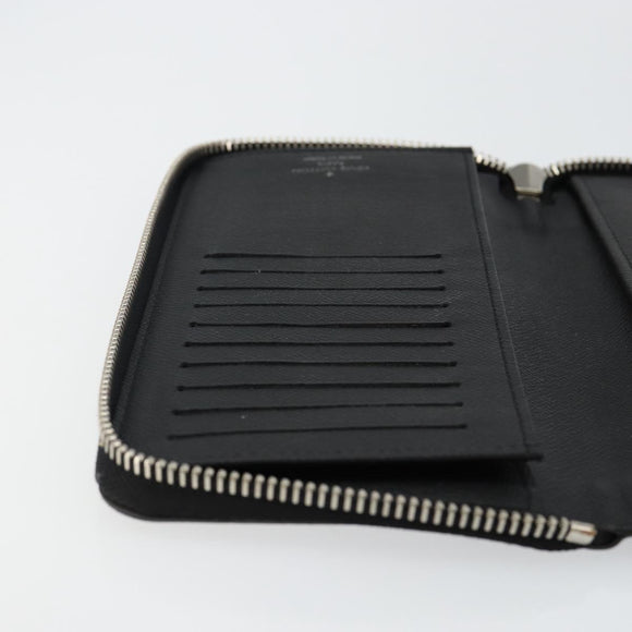 LOUIS VUITTON Damier Graphite Zippy Wallet Vertical N63095 LV Auth 140764
