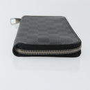 LOUIS VUITTON Damier Graphite Zippy Wallet Vertical N63095 LV Auth 140764-3