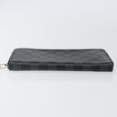 LOUIS VUITTON Damier Graphite Zippy Wallet Vertical N63095 LV Auth 140764-6