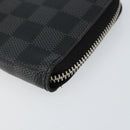 LOUIS VUITTON Damier Graphite Zippy Wallet Vertical N63095 LV Auth 140764-7
