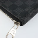 LOUIS VUITTON Damier Graphite Zippy Wallet Vertical N63095 LV Auth 140764-14
