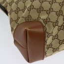 GUCCI GG Canvas Web Sherry Line Shoulder Bag Beige Gold 337598 Auth 140780-12