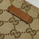 GUCCI GG Canvas Web Sherry Line Shoulder Bag Beige Gold 337598 Auth 140780-14