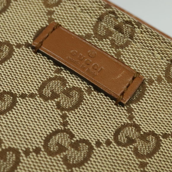 GUCCI GG Canvas Web Sherry Line Shoulder Bag Beige Gold 337598 Auth 140780