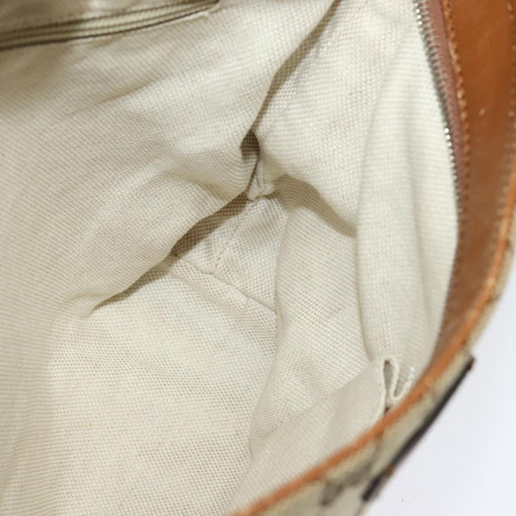 GUCCI GG Canvas Web Sherry Line Shoulder Bag Beige Gold 337598 Auth 140780