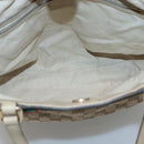 GUCCI GG Canvas Web Sherry Line Tote Bag Beige Gold 257062 Auth 140783-11