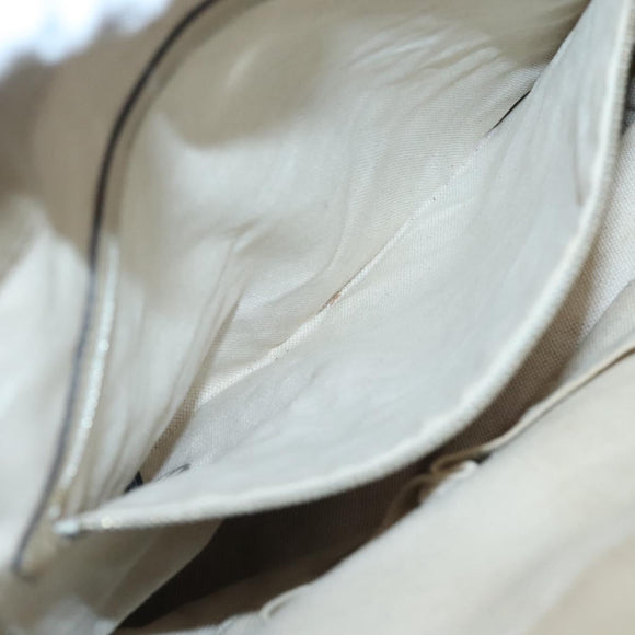 GUCCI GG Canvas Web Sherry Line Tote Bag Beige Gold 257062 Auth 140783