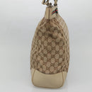 GUCCI GG Canvas Web Sherry Line Tote Bag Beige Gold 257062 Auth 140783-3