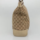 GUCCI GG Canvas Web Sherry Line Tote Bag Beige Gold 257062 Auth 140783-4