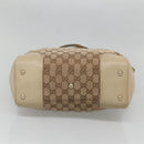 GUCCI GG Canvas Web Sherry Line Tote Bag Beige Gold 257062 Auth 140783-5