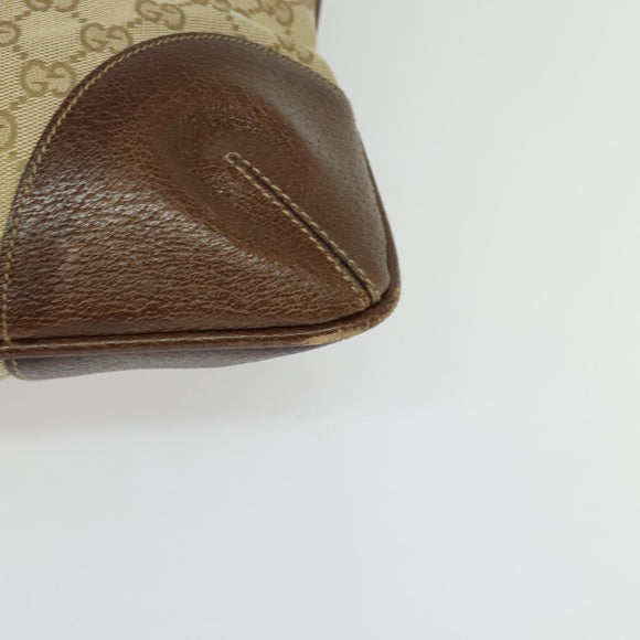 GUCCI GG Canvas Shoulder Bag Beige Gold 115568 Auth 140785