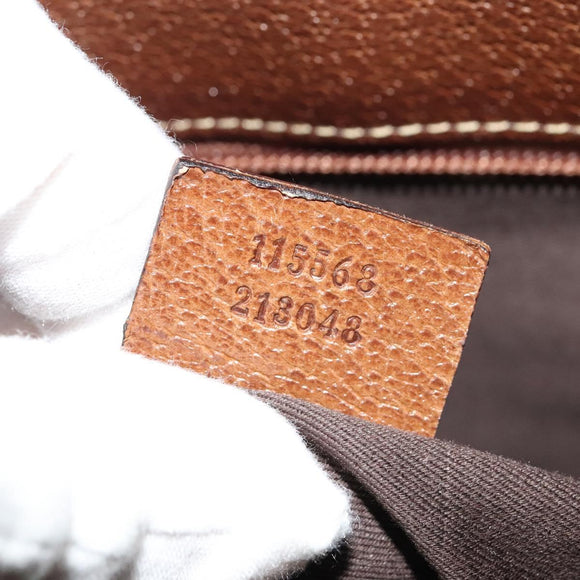 GUCCI GG Canvas Shoulder Bag Beige Gold 115568 Auth 140785