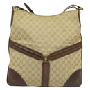GUCCI GG Canvas Shoulder Bag Beige Gold 115568 Auth 140785-2