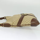 GUCCI GG Canvas Shoulder Bag Beige Gold 115568 Auth 140785-3