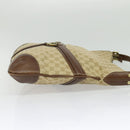 GUCCI GG Canvas Shoulder Bag Beige Gold 115568 Auth 140785-4
