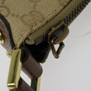 GUCCI GG Canvas Shoulder Bag Beige Gold 115568 Auth 140785-7
