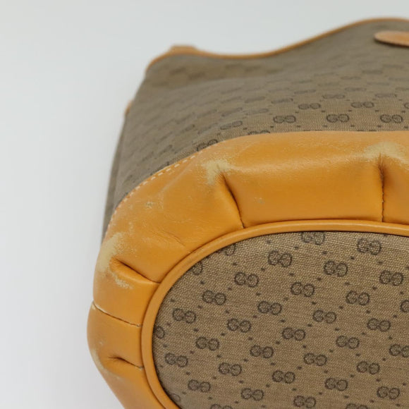 GUCCI Micro GG Supreme Shoulder Bag PVC Beige Gold 001 14 0934 Auth 140786