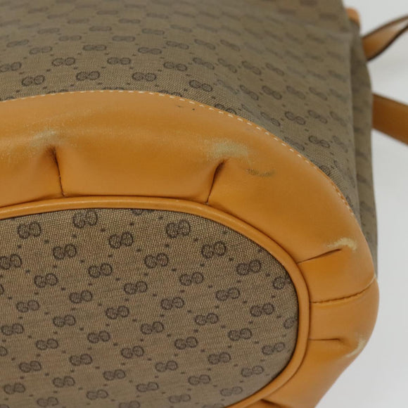 GUCCI Micro GG Supreme Shoulder Bag PVC Beige Gold 001 14 0934 Auth 140786