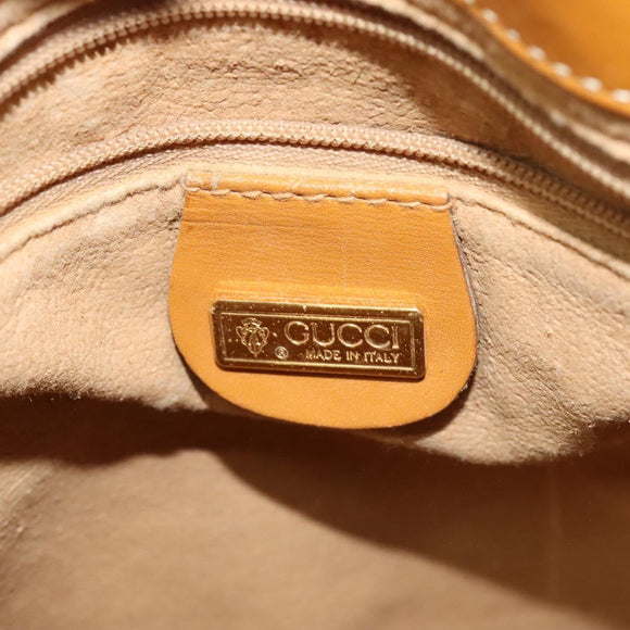 GUCCI Micro GG Supreme Shoulder Bag PVC Beige Gold 001 14 0934 Auth 140786