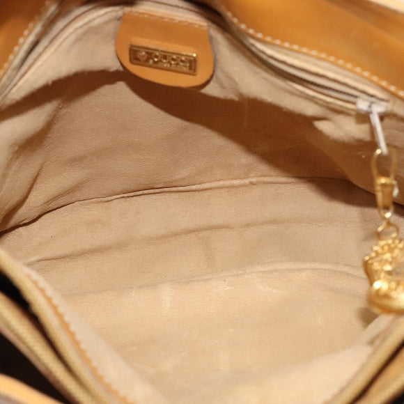 GUCCI Micro GG Supreme Shoulder Bag PVC Beige Gold 001 14 0934 Auth 140786