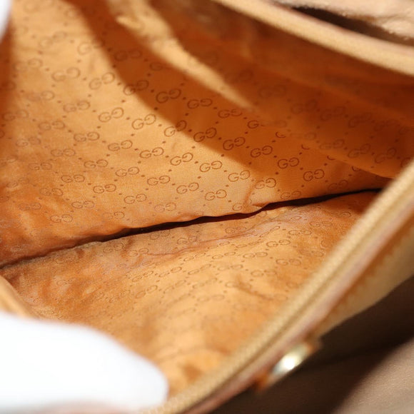 GUCCI Micro GG Supreme Shoulder Bag PVC Beige Gold 001 14 0934 Auth 140786