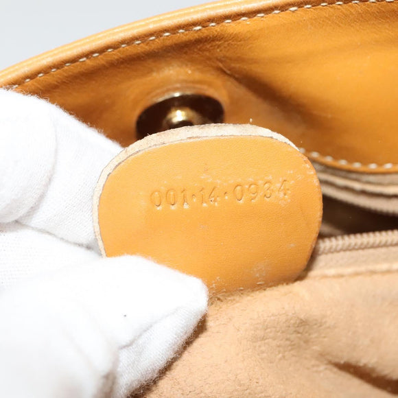 GUCCI Micro GG Supreme Shoulder Bag PVC Beige Gold 001 14 0934 Auth 140786