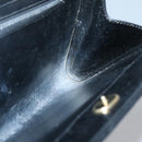 GUCCI Chain Shoulder Bag Suede Black Gold Auth 140787-18