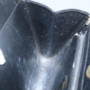 GUCCI Chain Shoulder Bag Suede Black Gold Auth 140787-19