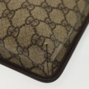 GUCCI GG Supreme Shoulder Bag PVC Beige Silver 92562 Auth 140791-11