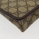 GUCCI GG Supreme Shoulder Bag PVC Beige Silver 92562 Auth 140791-12