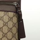 GUCCI GG Supreme Shoulder Bag PVC Beige Silver 92562 Auth 140791-14