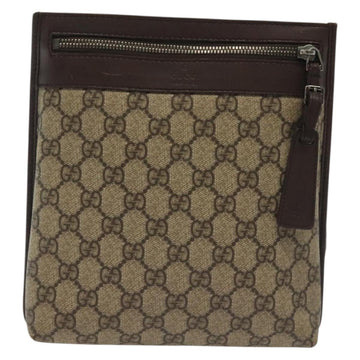 GUCCI GG Supreme Shoulder Bag PVC Beige Silver 92562 Auth 140791 - 0