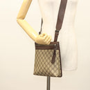 GUCCI GG Supreme Shoulder Bag PVC Beige Silver 92562 Auth 140791-22