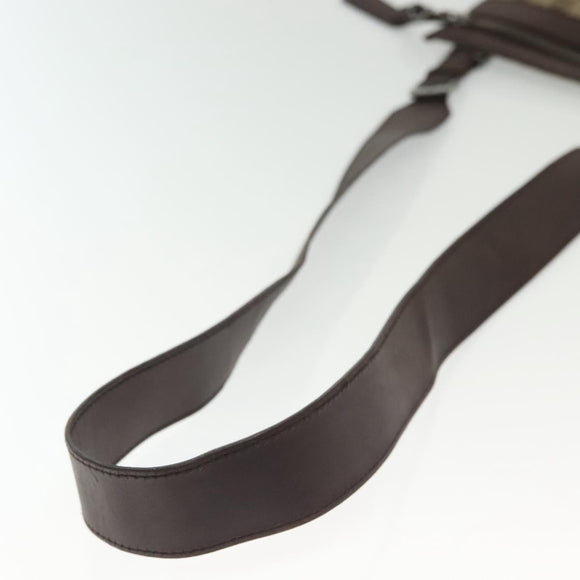 GUCCI GG Supreme Shoulder Bag PVC Beige Silver 92562 Auth 140791