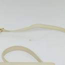 GIVENCHY Hand Bag Leather 2way Ivory Gold Auth 140792-13