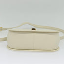 GIVENCHY Hand Bag Leather 2way Ivory Gold Auth 140792-4
