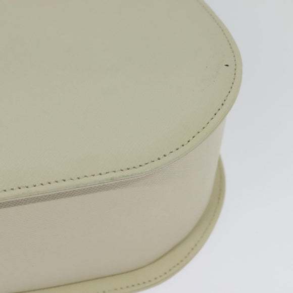 GIVENCHY Hand Bag Leather 2way Ivory Gold Auth 140792