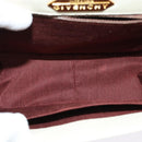 GIVENCHY Hand Bag Leather 2way Ivory Gold Auth 140792-11