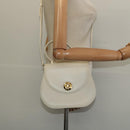 GIVENCHY Hand Bag Leather 2way Ivory Gold Auth 140792-21
