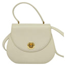 GIVENCHY Hand Bag Leather 2way Ivory Gold Auth 140792-12