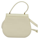 GIVENCHY Hand Bag Leather 2way Ivory Gold Auth 140792-1