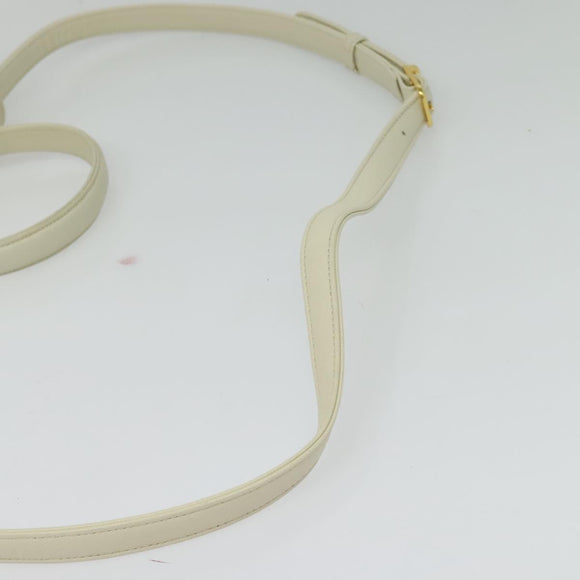 GIVENCHY Hand Bag Leather 2way Ivory Gold Auth 140792