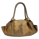LOEWE Nappa Aire Hand Bag Leather Bronze Gold Auth 140794-1