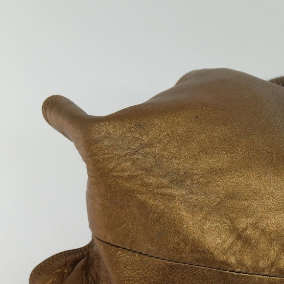 LOEWE Nappa Aire Hand Bag Leather Bronze Gold Auth 140794