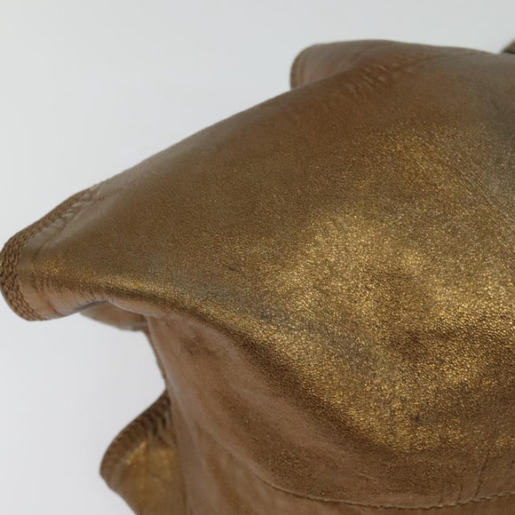 LOEWE Nappa Aire Hand Bag Leather Bronze Gold Auth 140794