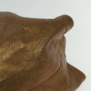 LOEWE Nappa Aire Hand Bag Leather Bronze Gold Auth 140794-16