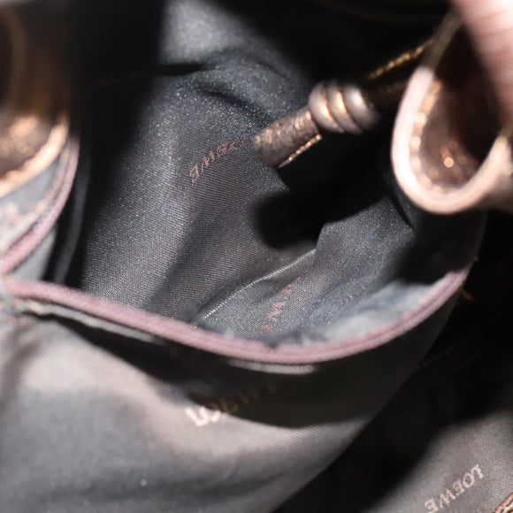 LOEWE Nappa Aire Hand Bag Leather Bronze Gold Auth 140794