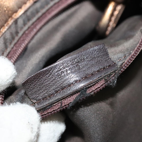 LOEWE Nappa Aire Hand Bag Leather Bronze Gold Auth 140794